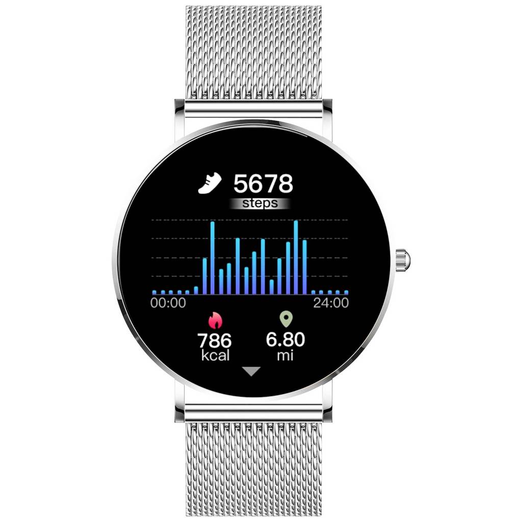 XCOAST SİONA 2 Akıllı Saat 42 mm Topaz Gümüş 570457