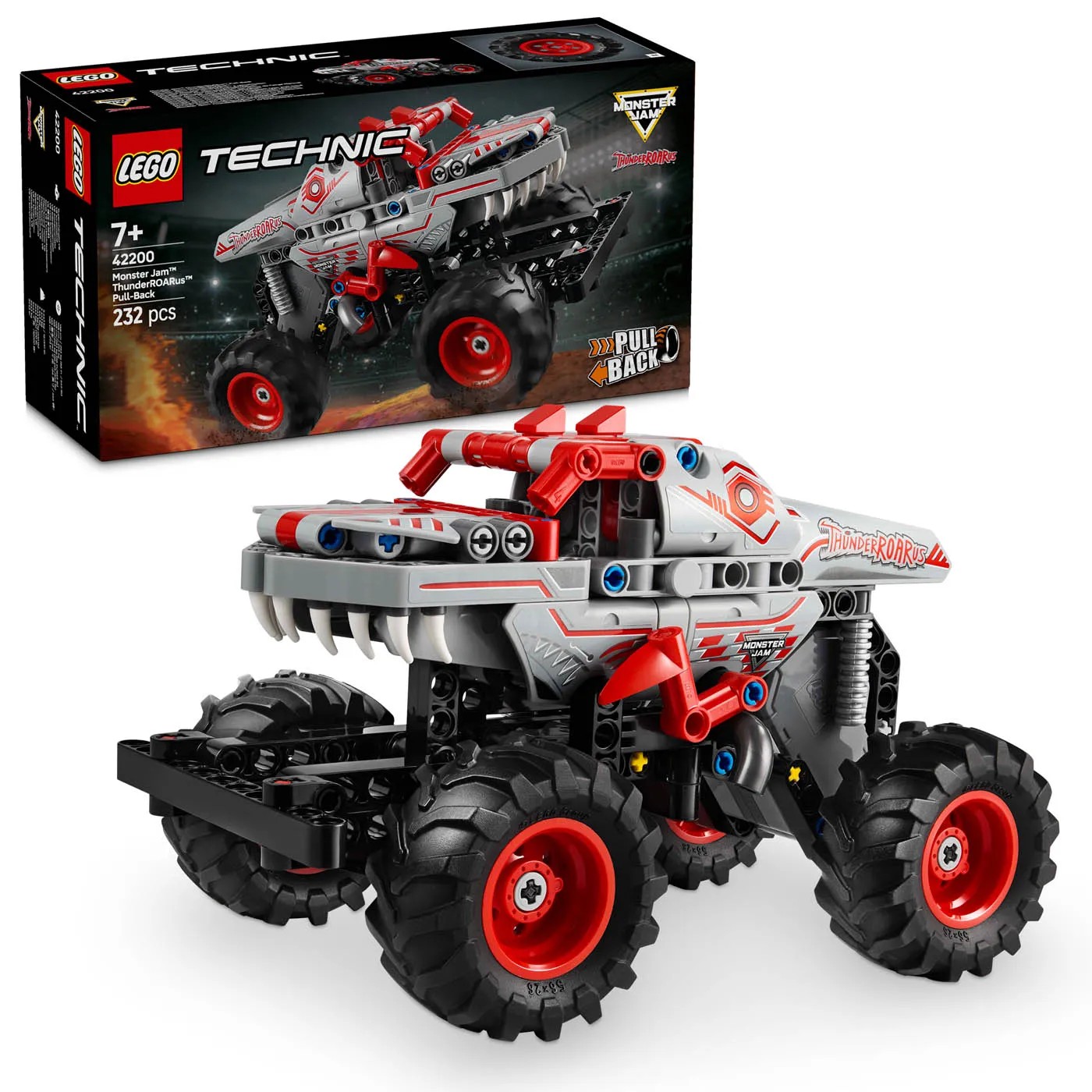LEGO Technic Monster Jam Thunderroarus cu Motorul de Tipul Pull-Back 42200