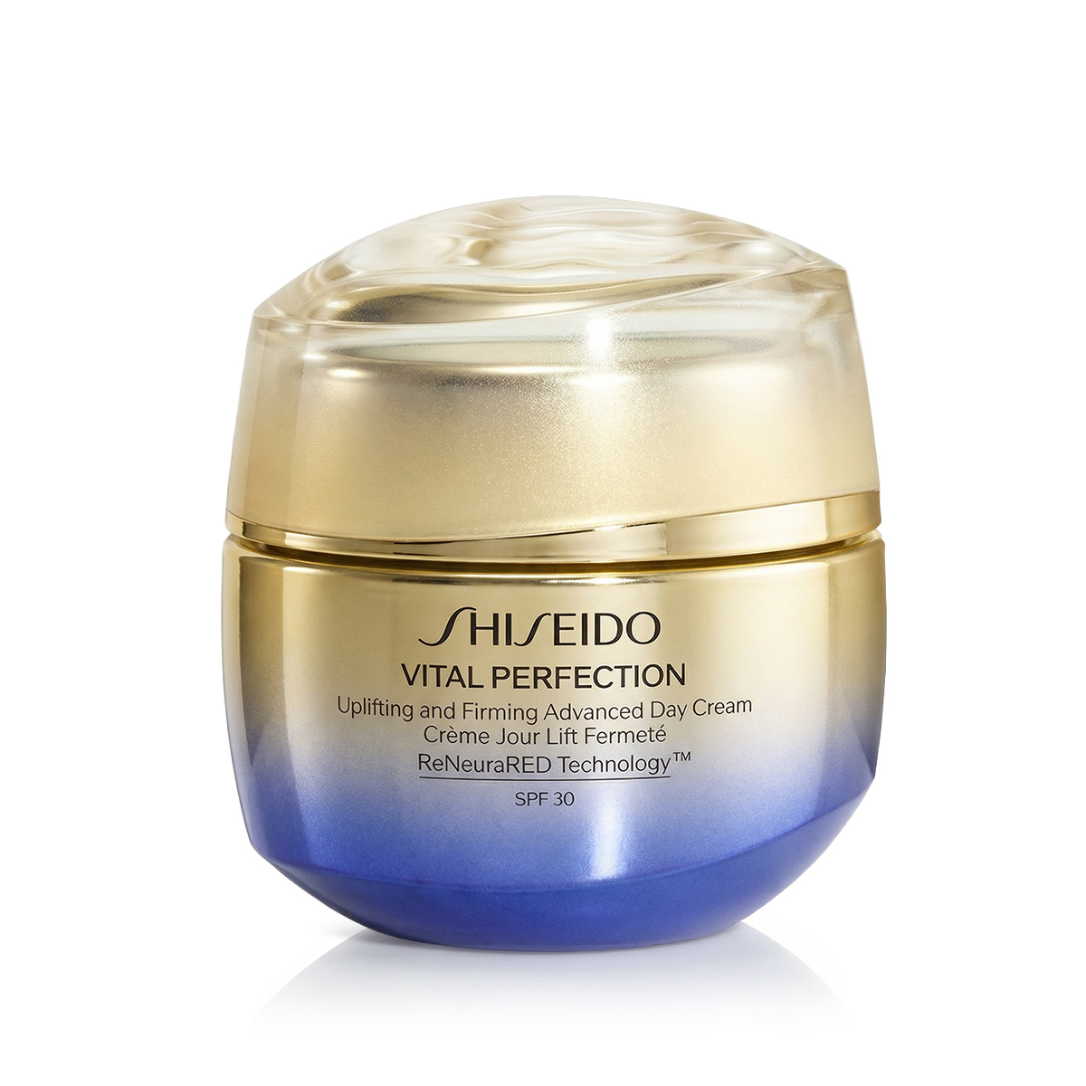 Crema de zi avansată Shiseido Vital Perfection Uplifting & Firming cu protecție solară SPF 30, 50 ml.