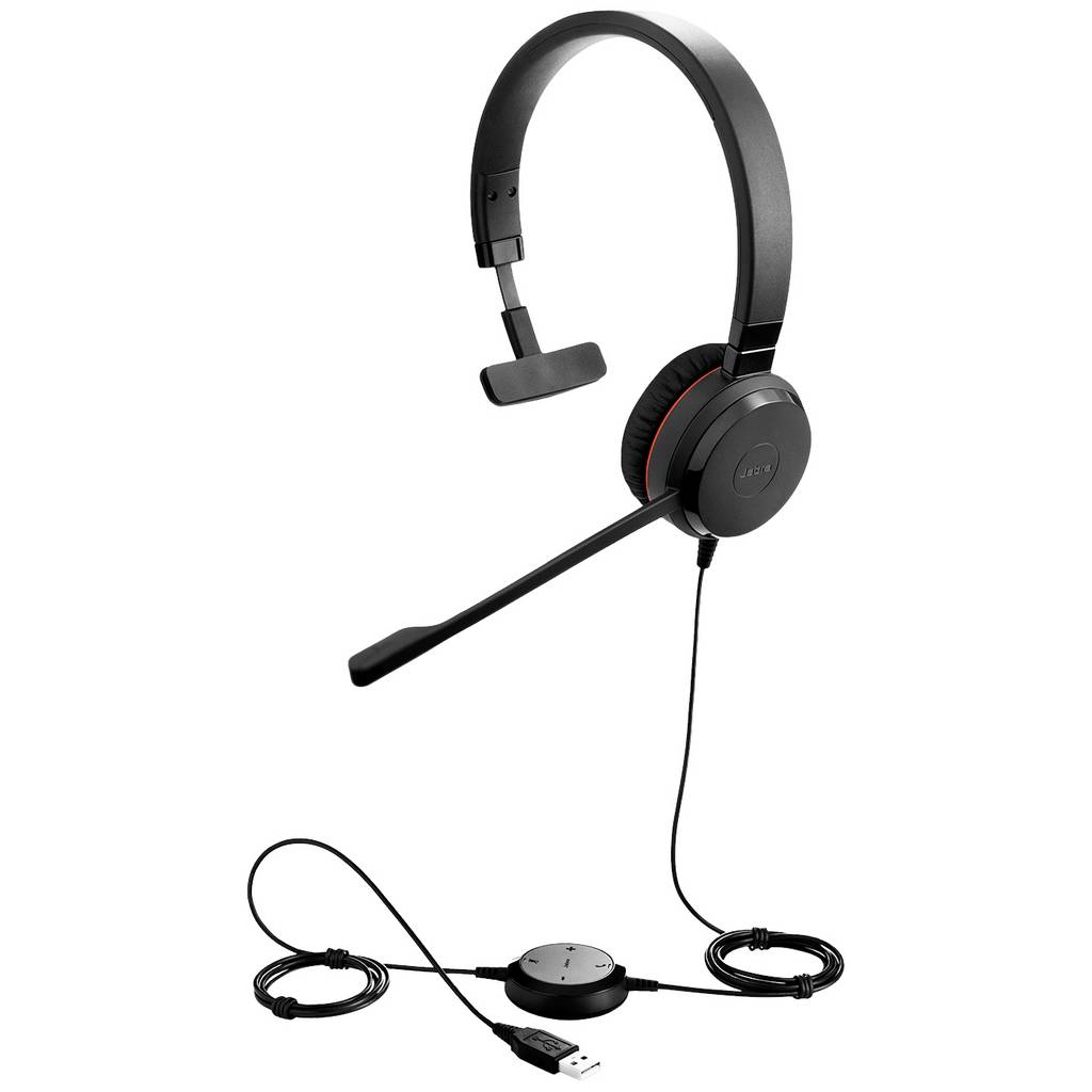 Jabra Evolve 20SE On-ear headset Corded (1075100) Mono Black Microp 4993-823-309