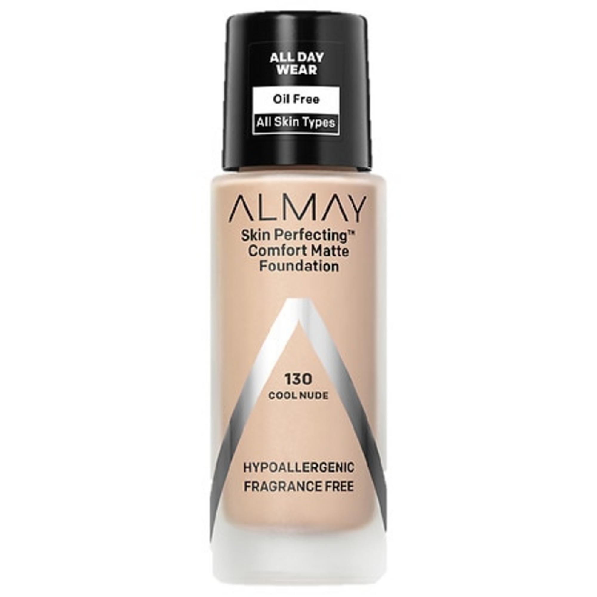 Almay, Fond de Piele Perfecționistă pentru Oglindă, Bază Lichidă, 130, Nuat Răcoroasă, 30 ml.