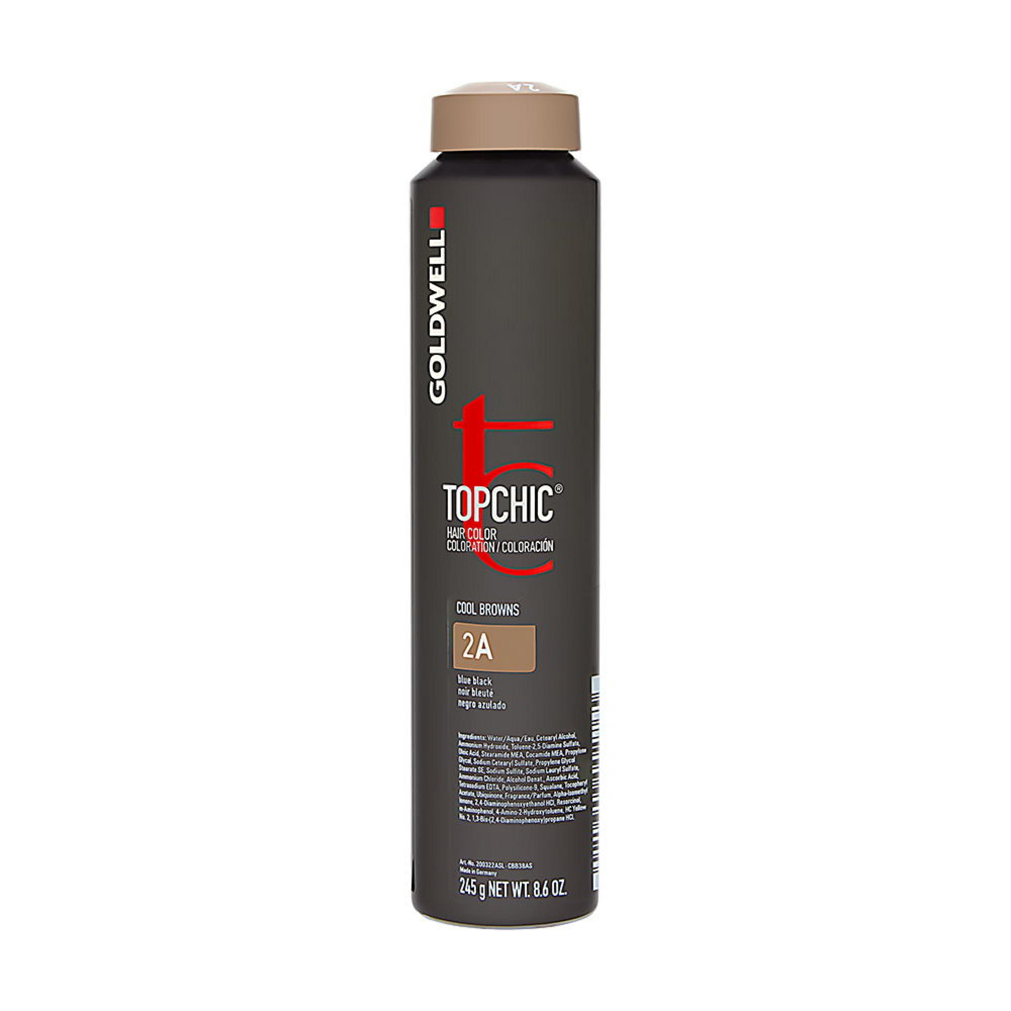 Goldwell, TopChic, Glicerină, Păr Permanenți cu Colorant, 2A Negru-Alb, 250 ml.
