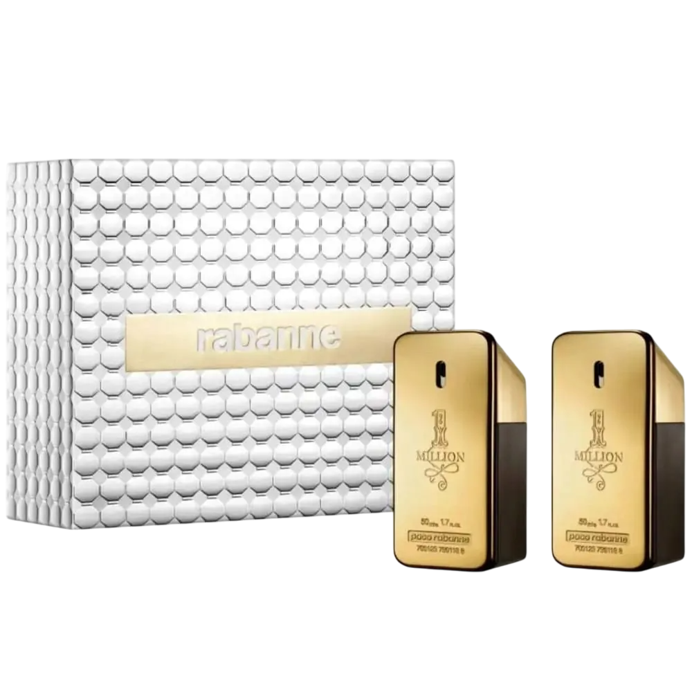 Setul Duo, Paco Rabanne, 1 Milion, Parfum de Toaletă pentru Bărbați, 2 buc., 50 ml.