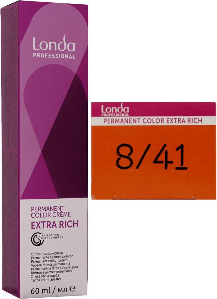 Londa Professional Permanent Color Crème Extra Rich (8/41 Light Blond Copper Ash) 60 ml