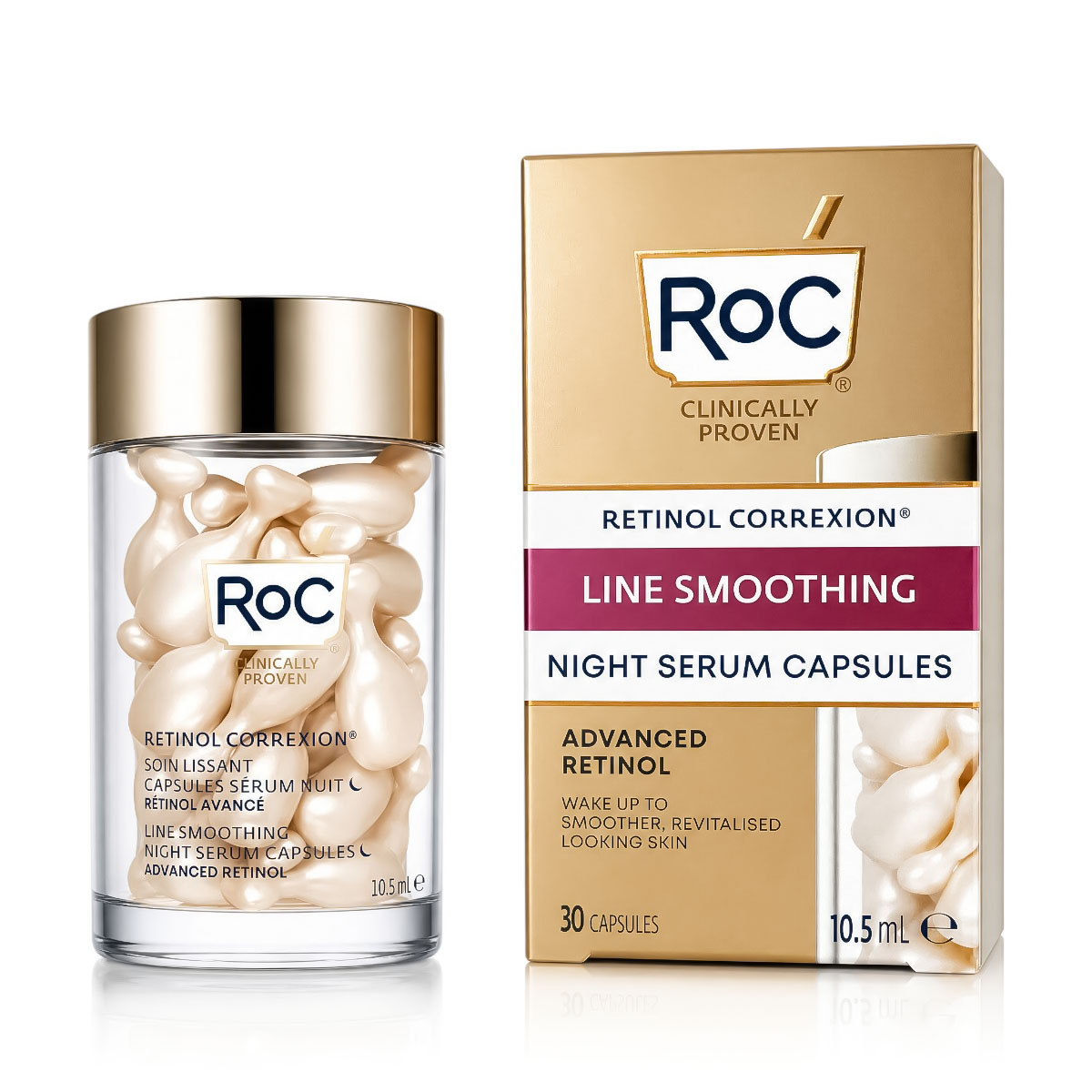RoC Retinol Correxion®️ Line Smoothing Night Serum Capsules 10,5 ml