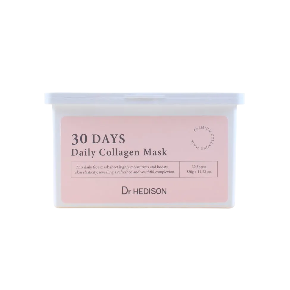 Set, Doktor Hedison, 30 Günde Günlük Kollajen, Vücut Dostu, Ağırlıksız Nemlendirme, Şişli Maske, Cilt, Günlük, 30 parça, 320 gr.