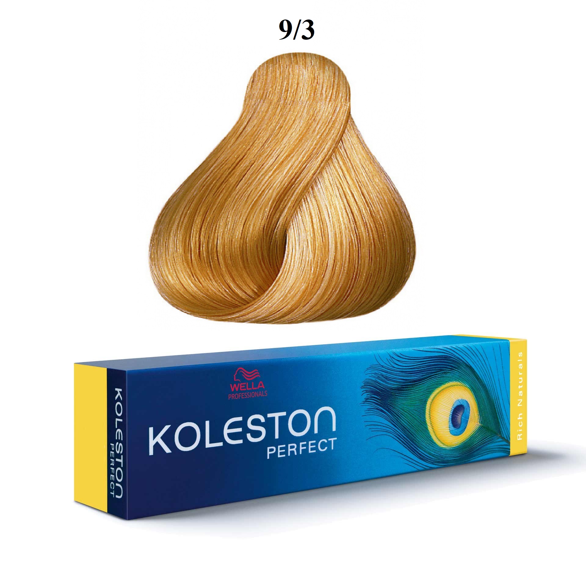 Wella Professionals, Koleston Perfect, Pălăria de păr permanentă, 9/3 Foarte deschis Blond Auriu, 60 ml.