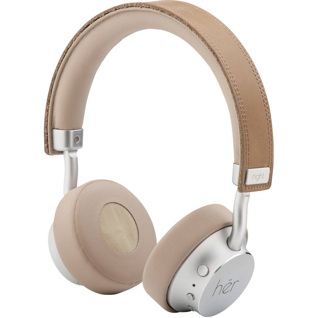HER HF8 On-ear headset Bluetooth® (1075101), Corded (1075100) Beige, Si 41-10001