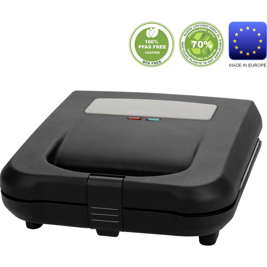 EMERIO ST-130038 Sandwich maker Non-stick coating, BPA-free Black ST-130038