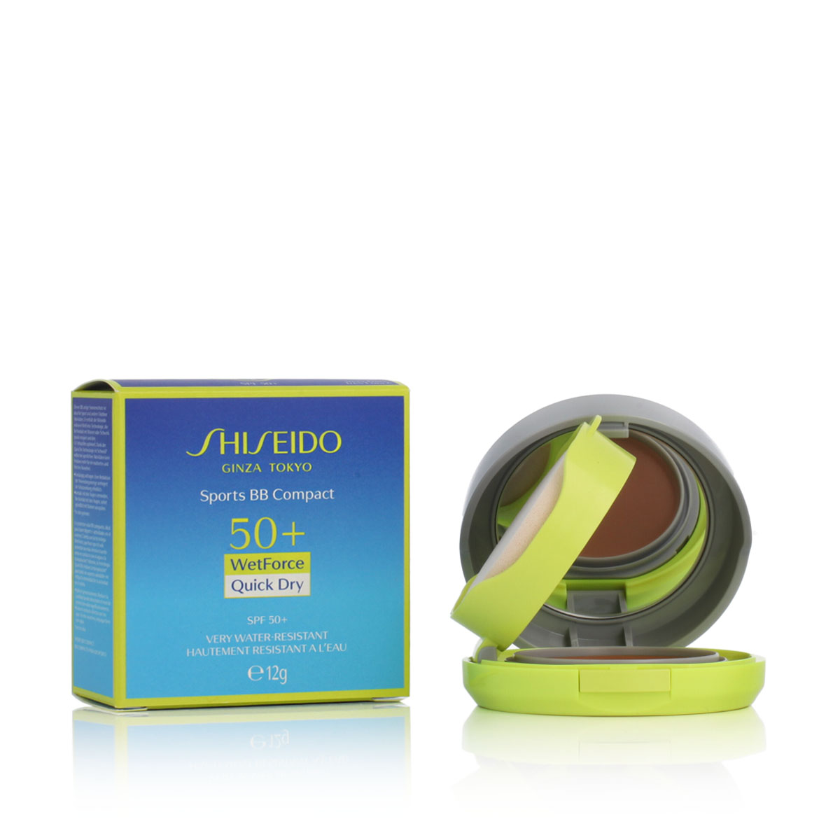 Shiseido WetForce Quick Dry Sports BB Compact SPF 50+ (Foarte Întunecat) 12 g