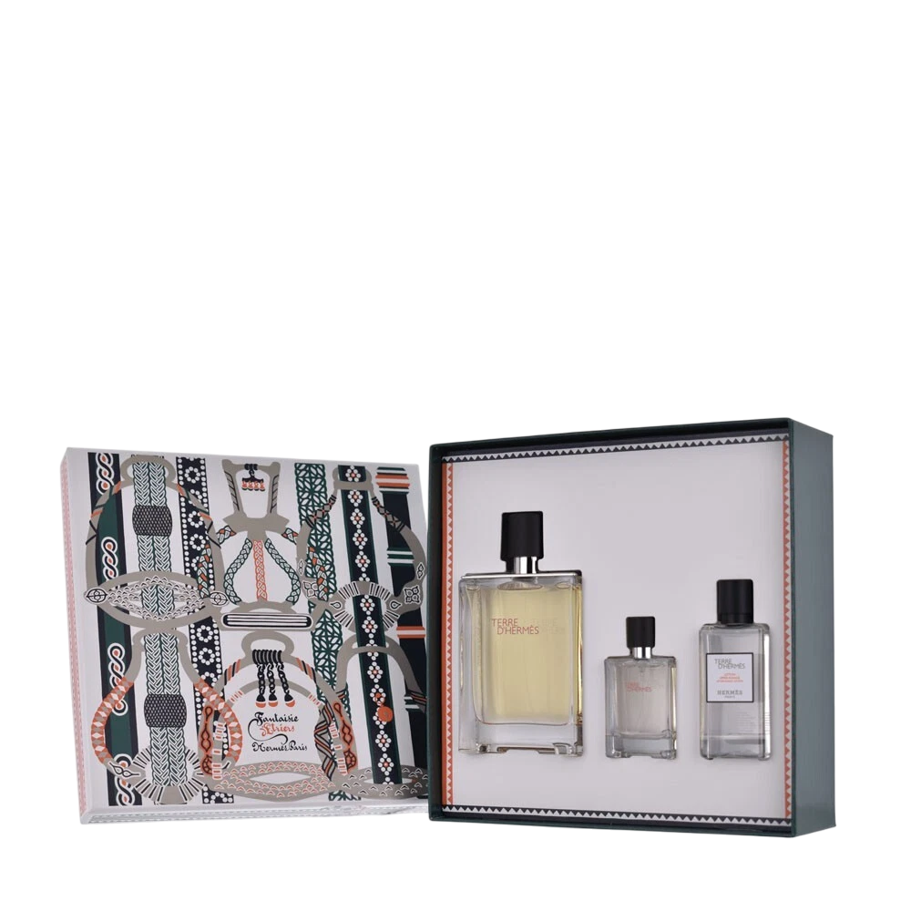 Xmas 2023 Set Hermes: Terre d'Hermes, Eau De Toilette, For Men, 100 ml + Terre d'Hermes, Eau De Toilette, For Men, 12.5 ml + Terre d'Hermes, Moisturizing, After-Shave Lotion, 40 ml
