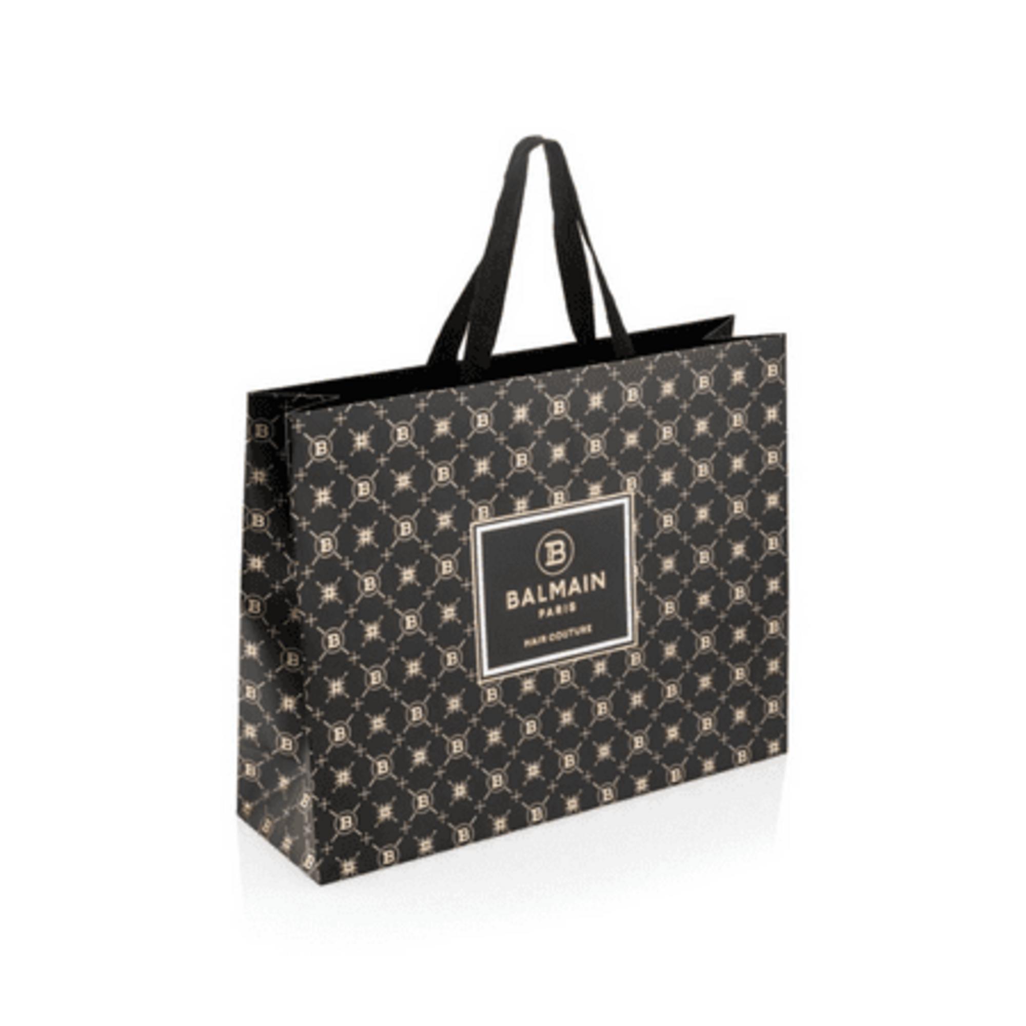 Balmain, Limited Edition, Shopping, GWP Cardboard Bag, Black, 50x15x40 cm