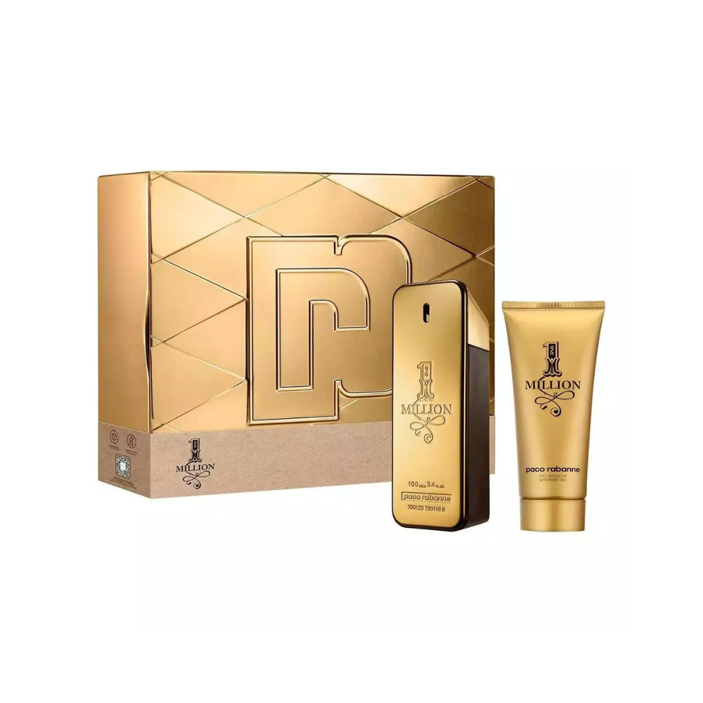 Paco Rabanne: Setul "1 Million", Parfum de Toaletă pentru Bărbați, 100 ml + Gel de Duș pentru "1 Million", Pentru toate Tipurile de Piele, 100 ml