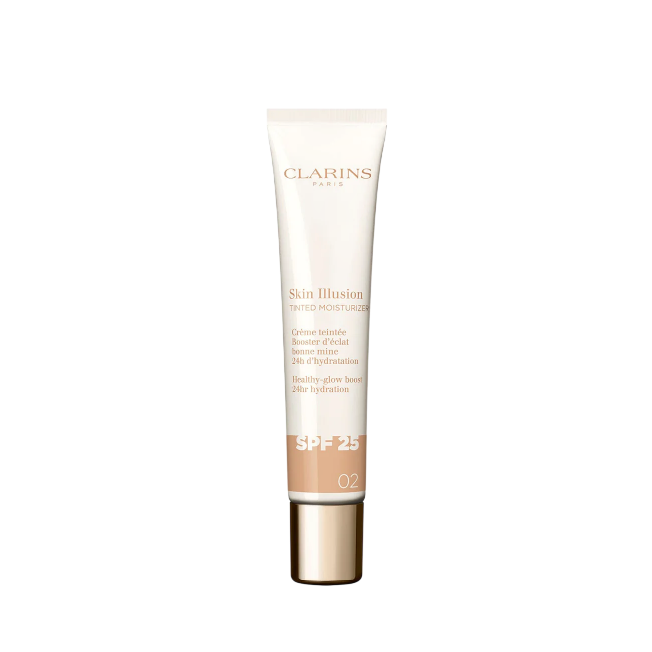 Clarins, Skin Illusion, Hidratare, Fond de Pudră cu Protecție Solară, 02, FPA 25, 40 ml.
