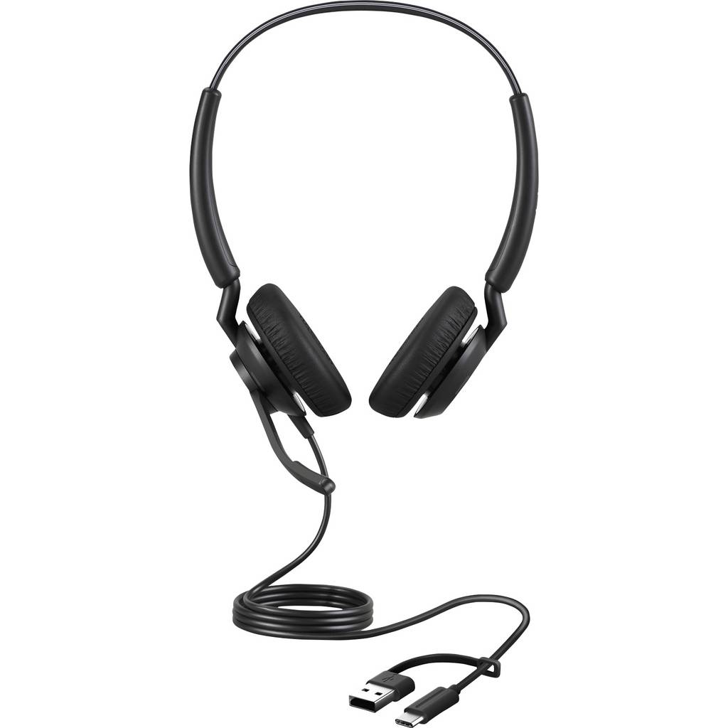 Jabra Engage 40 On-ear headset Corded (1075100) Stereo Black Microp 4099-413-269