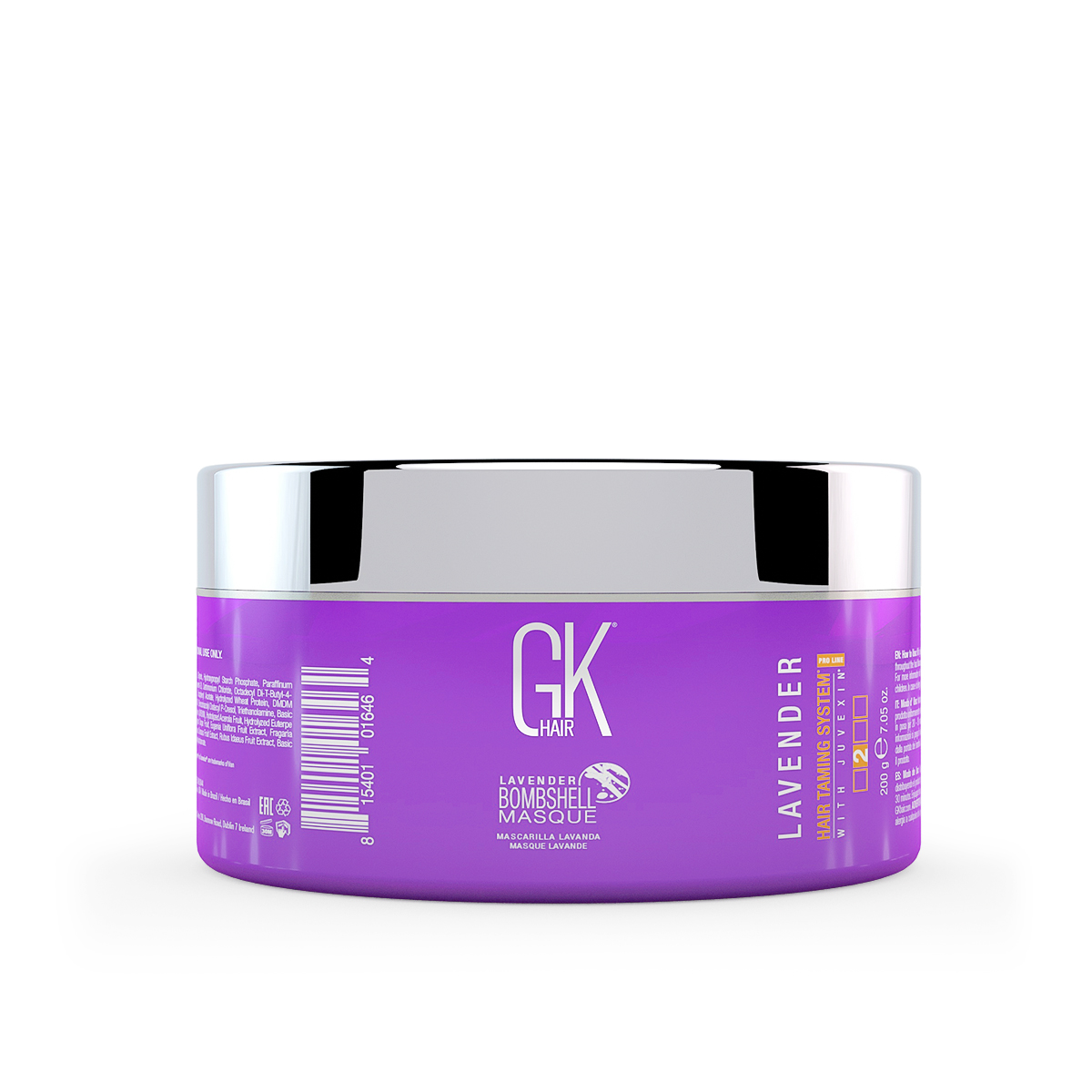 Globale Kerasin, Bombshell, Saç Rengi Krema Maske, Renkli, Lavanter, 200g