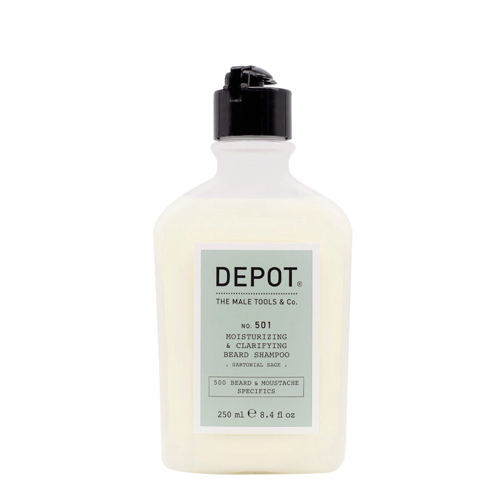 Depozit, 500 Detalii privind păr și mustață Nr. 501, Spumă de barbă, hidratantă și clarifiantă, 250 ml