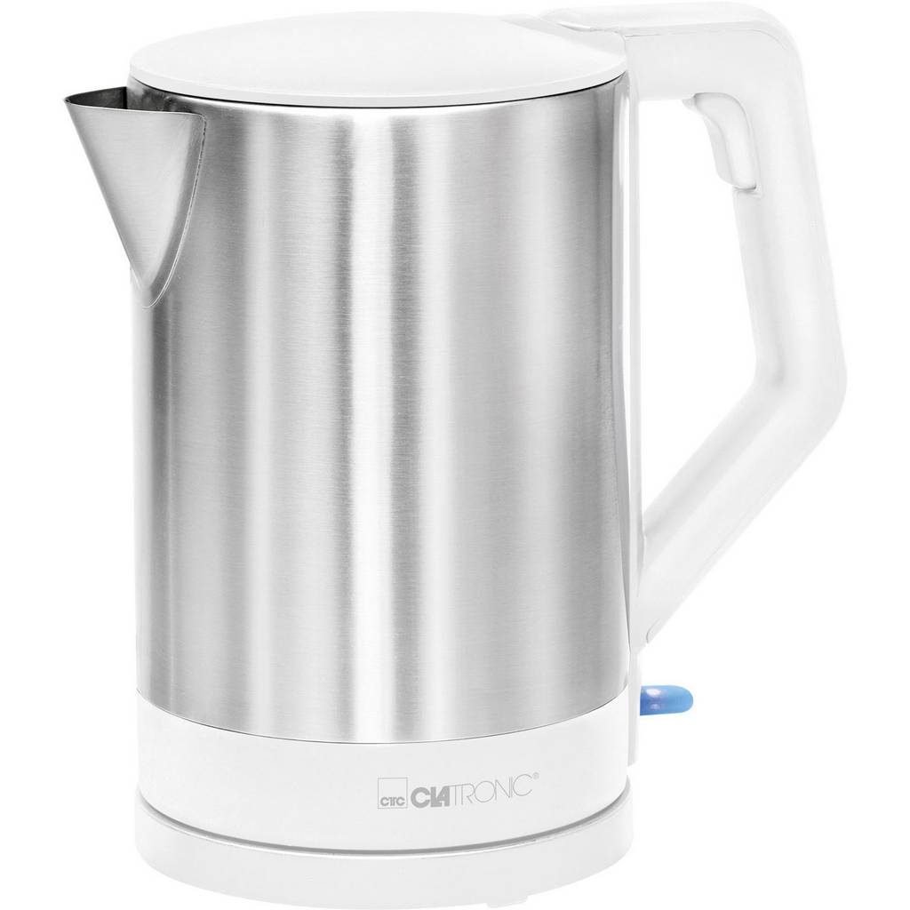Clatronic WKS 3692 weiss Kettle Stainless steel, White Capacity: 1.5 l 263849