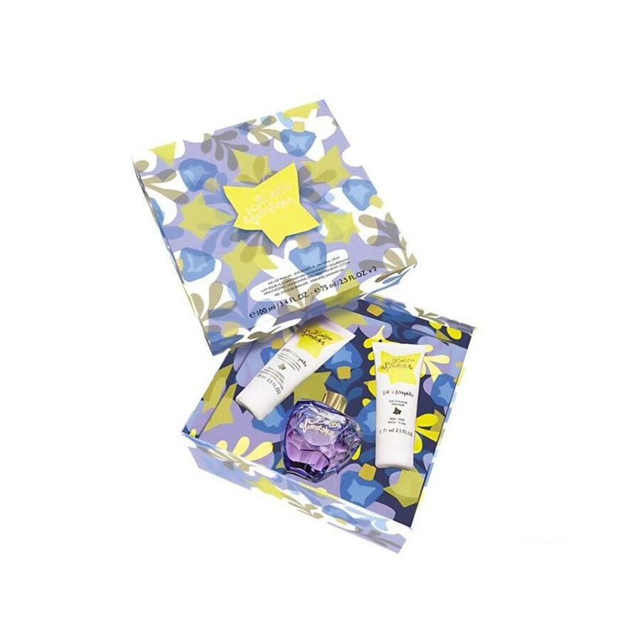 Set Lolita Lempicka:  
Mon Premier Parfum, Eau De Parfum pentru Femei, 100 ml +
Mon Premier Parfum, Hidratantă, Gel de duș, Pe tot corpul, Pentru toate tipurile de piele, 75 ml +
Mon Premier Parfum, Hidratantă, Lichid corporal, 75 ml