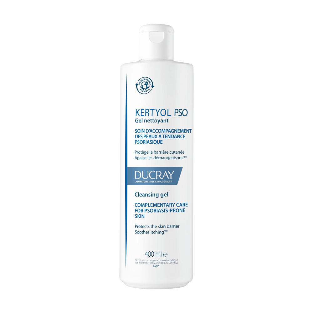 Ducray, Kertyol PSO, Curățare și Calmante, Gel de curățare, 400 ml.