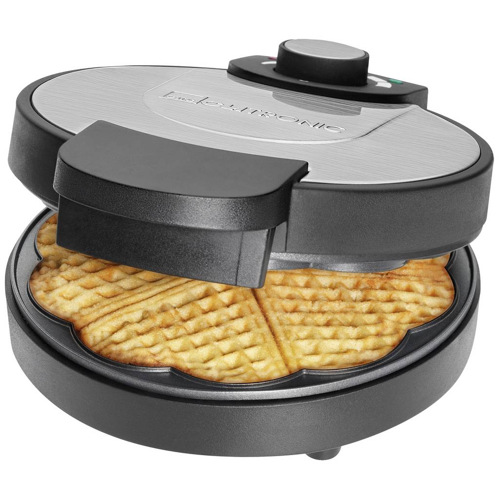 Clatronic WA 3492 Waffle maker Non-stick coating Black, Stainless steel 261681