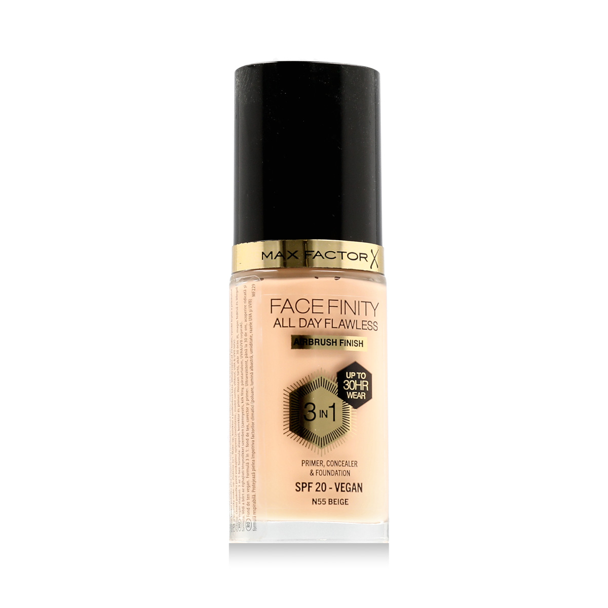 Max Factor Face Finity All Day Flawless 3in1 Foundation SPF 20 (N55 Beige) 30 ml