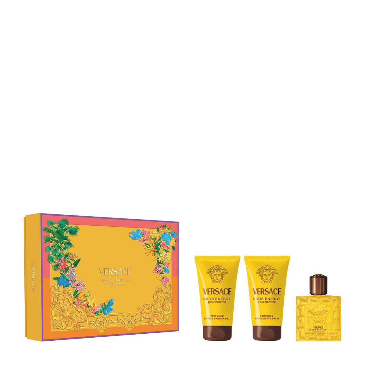 Set Versace: Eros Energy, Eau De Parfum, For Men, 50 ml + Eros Energy, Shower Gel, 50 ml + Eros Energy, Soothing, After-Shave Balm, 50 ml