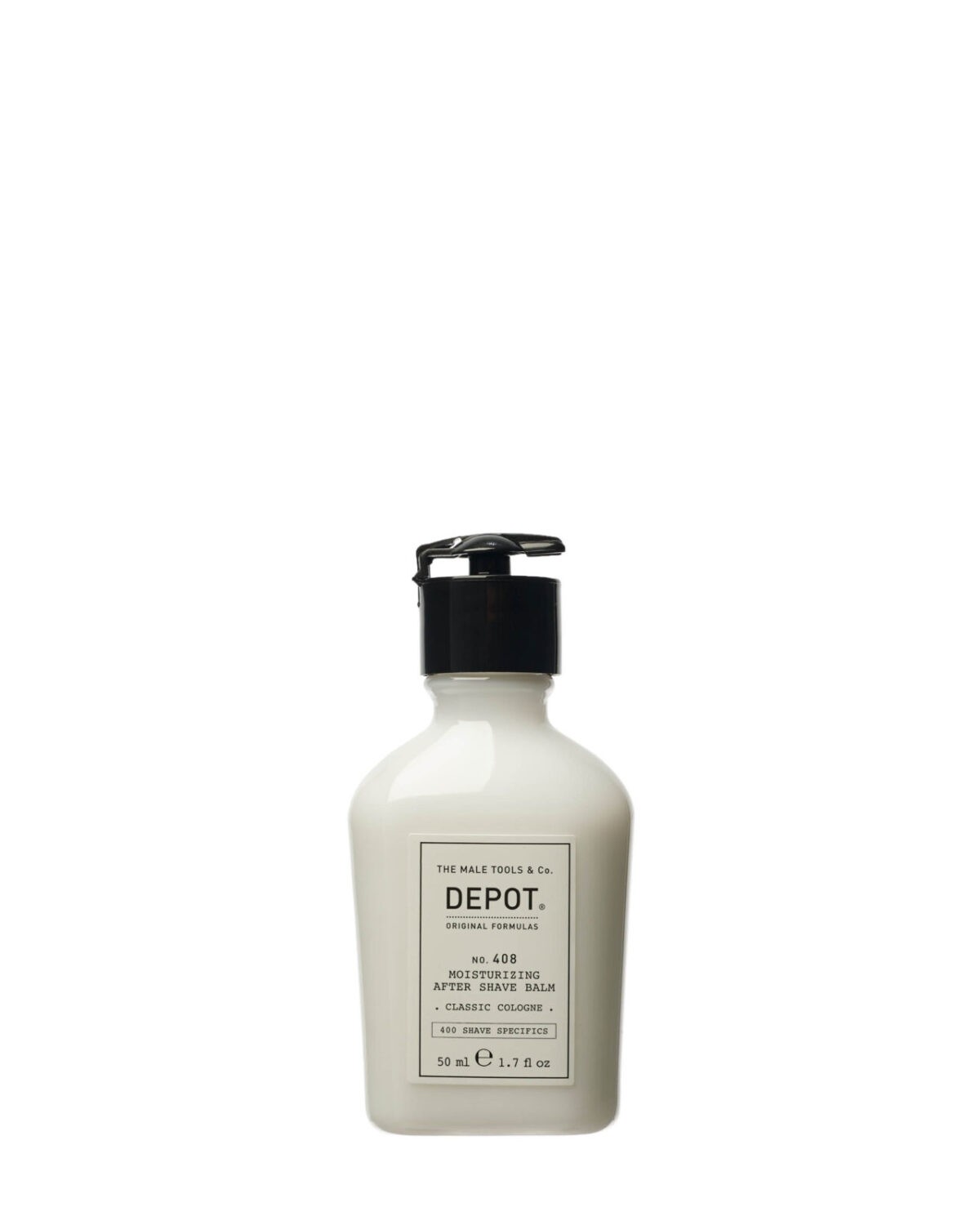 Depozit, 400 Detalii privind ras, Nr. 408, Clasică de parfum, Umidificare, Balma anti-îngrijire după tuns, 50 ml