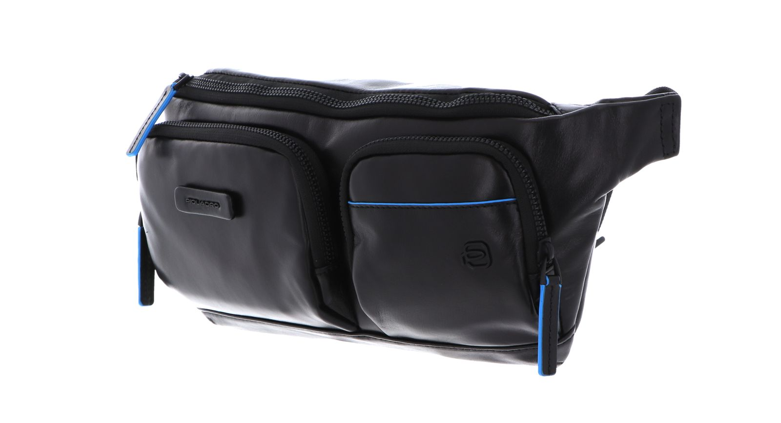 Piquadro, Blue Square, Piele Autentică, Poșeta de textil pentru banițe, Cosmetice, CA5578B2V, Negru, 32x14x7 cm, Pentru Bărbați