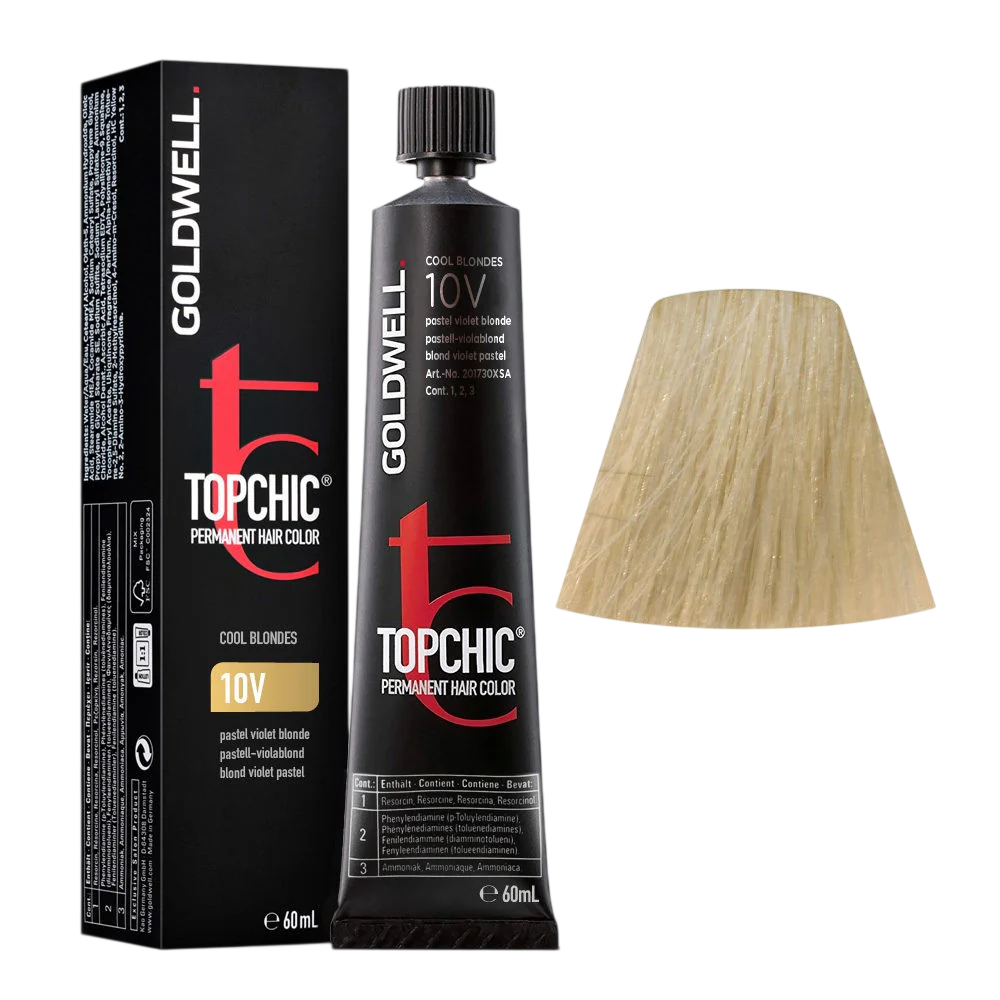 Goldwell, TopChic, Pălăria de păr permanentă, Blond violet pastel 10V, 60 ml.