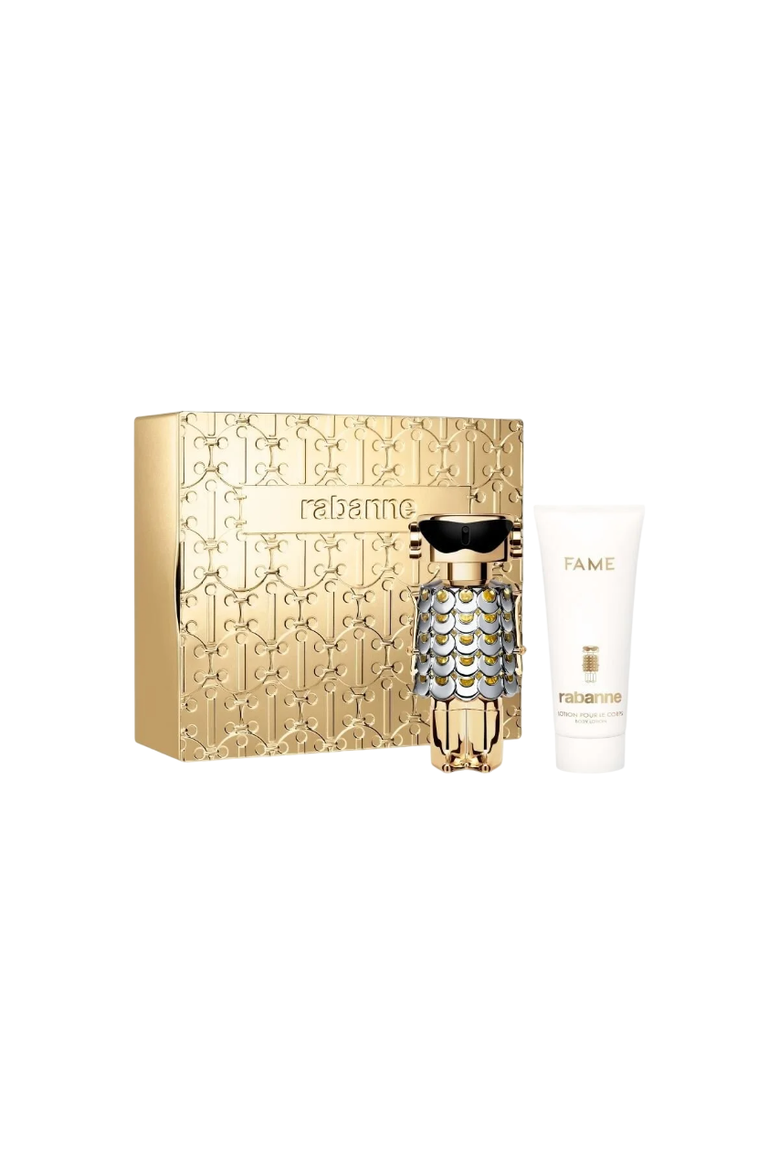 Paco Rabanne: Faimă, Hidrantare, Balsam de corp, 100 ml + Faimă, Perfume Eau De Parfum pentru femei, 80 ml