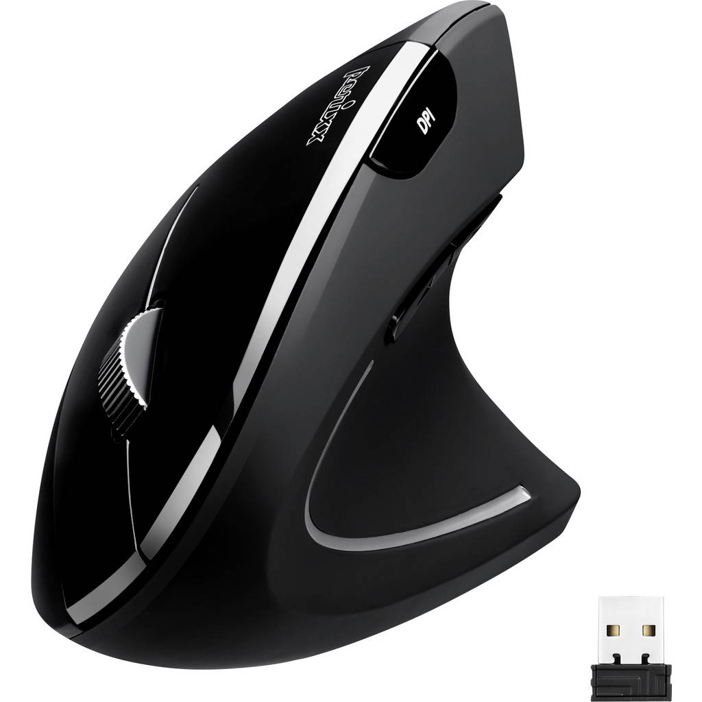 Perixx PERIMICE-813 Ergonomic mouse Radio, Bluetooth® Black 800 dpi, 1200  11983