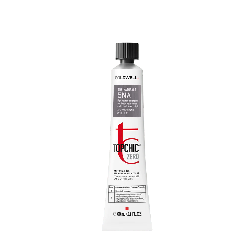 Goldwell, TopChic Zero, Pălăria de păr permanentă, 5 NA Luminos natural cu asurzit brun, 60 ml.