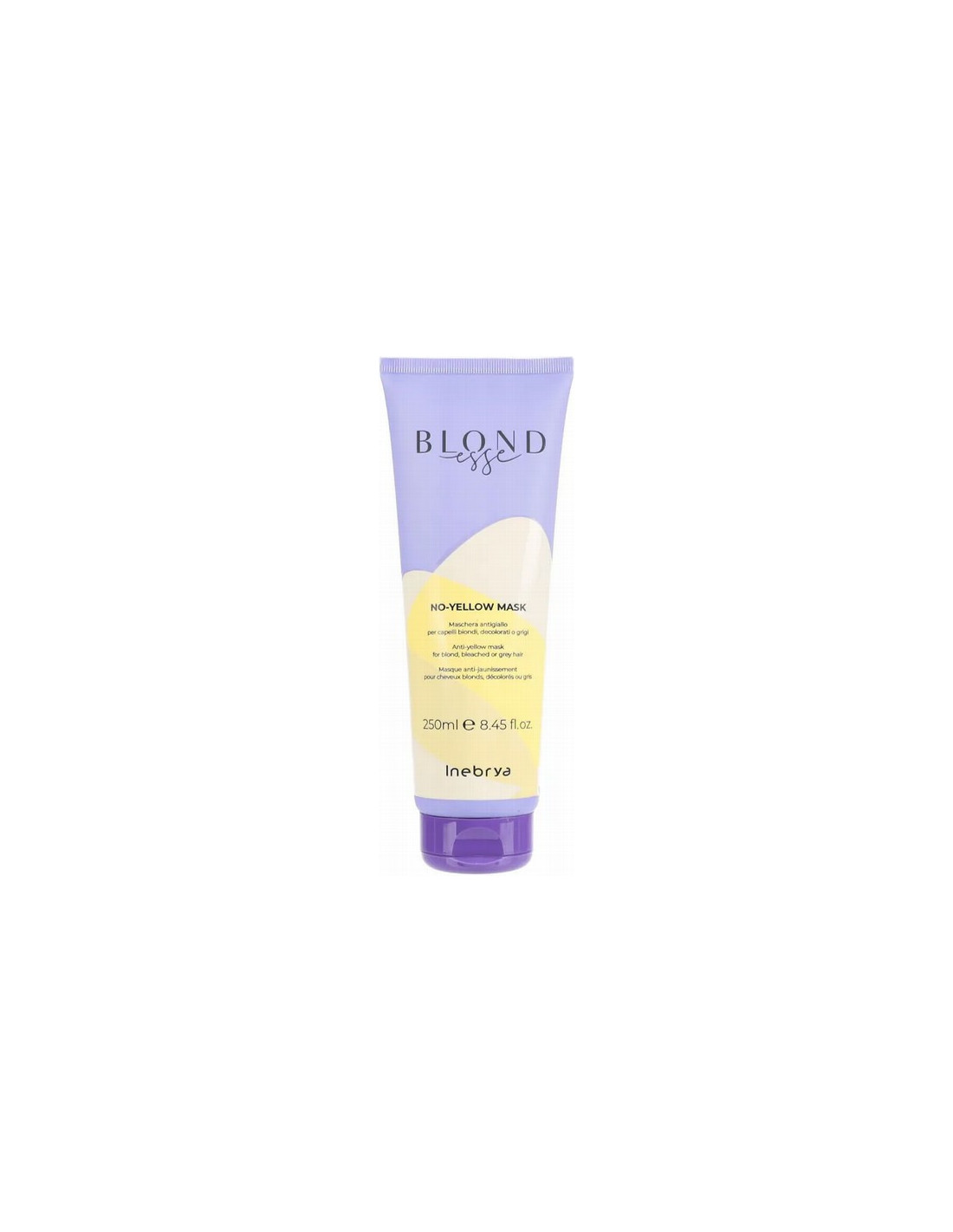 Inebrya, Blondesse No-Yellow, Saç Bakımı Krem Maske, Sarı Tonların Nötralizasyonu İçin, 250 ml