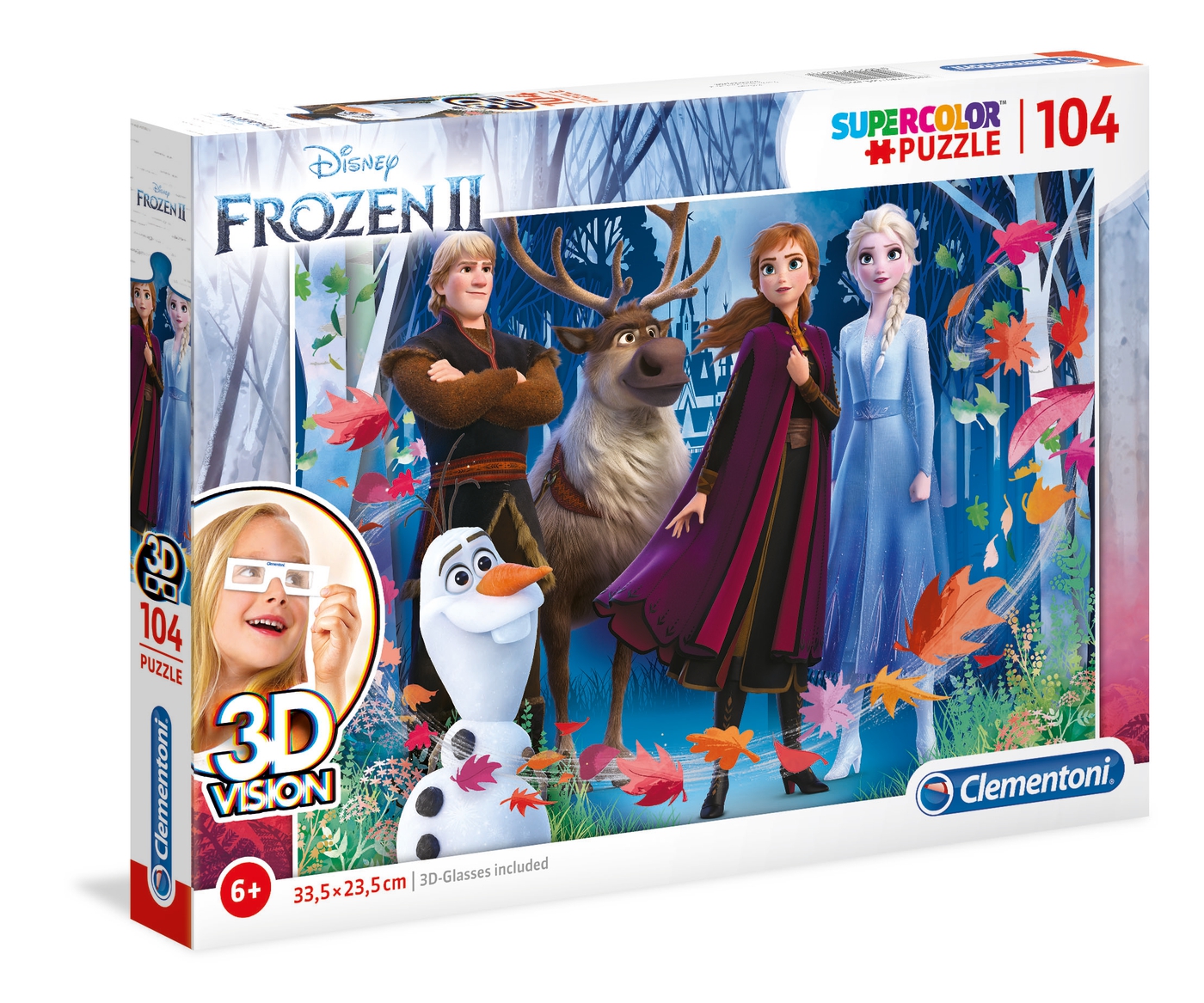 Clementoni, SuperColor, Donukta II 3B Boyutlu Görme, Puzzel, Kızlar için, 6+ yaş, 104 parça.