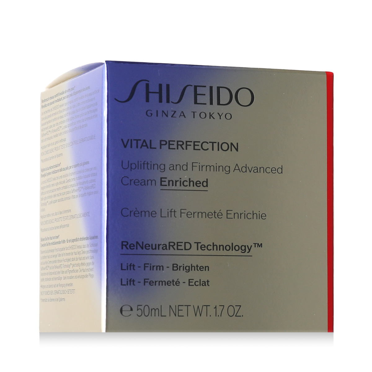 Crema de Perfecțiune Vitală a Shiseido Uplifting și Firmantă Avansată, îmbogățită cu 50 ml.