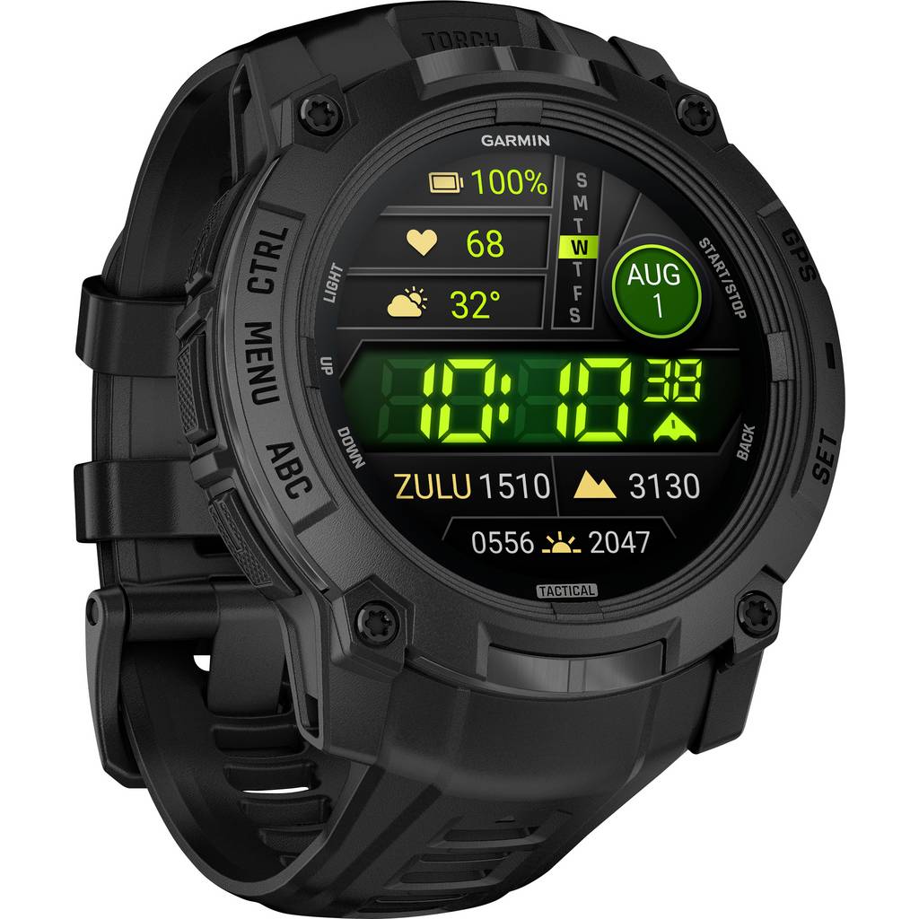 Garmin Instinct® 3 AMOLED - 50 mm Tactical Edition Smartwatch Black 010-03020-50