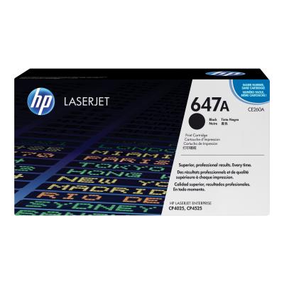 HP Cartridge No 647A HP647A HP 647A Black Schwarz (CE260A)