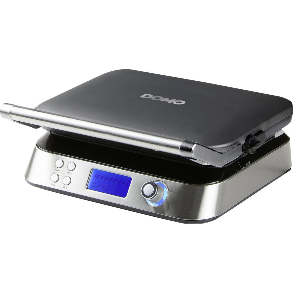 DOMO DO9219W Waffle maker with display, hinged Stainless steel DO9219W