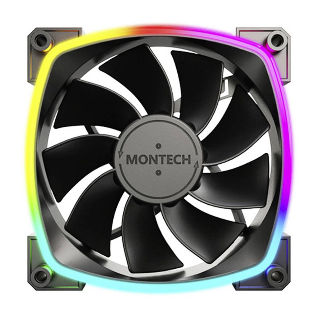 MONTECH RX120 PWM ARGB PC fan Black (W x H x D) 120 x 120 x 25 mm RX120 PWM B