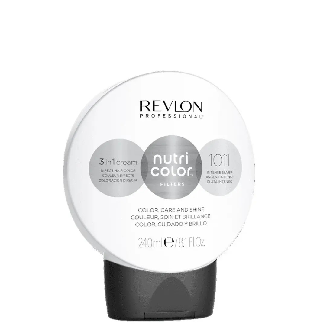 Revlon, Nutri Color Filters, Semi-Permanent Hair Dye, 1011 Intense Silver, 240 ml