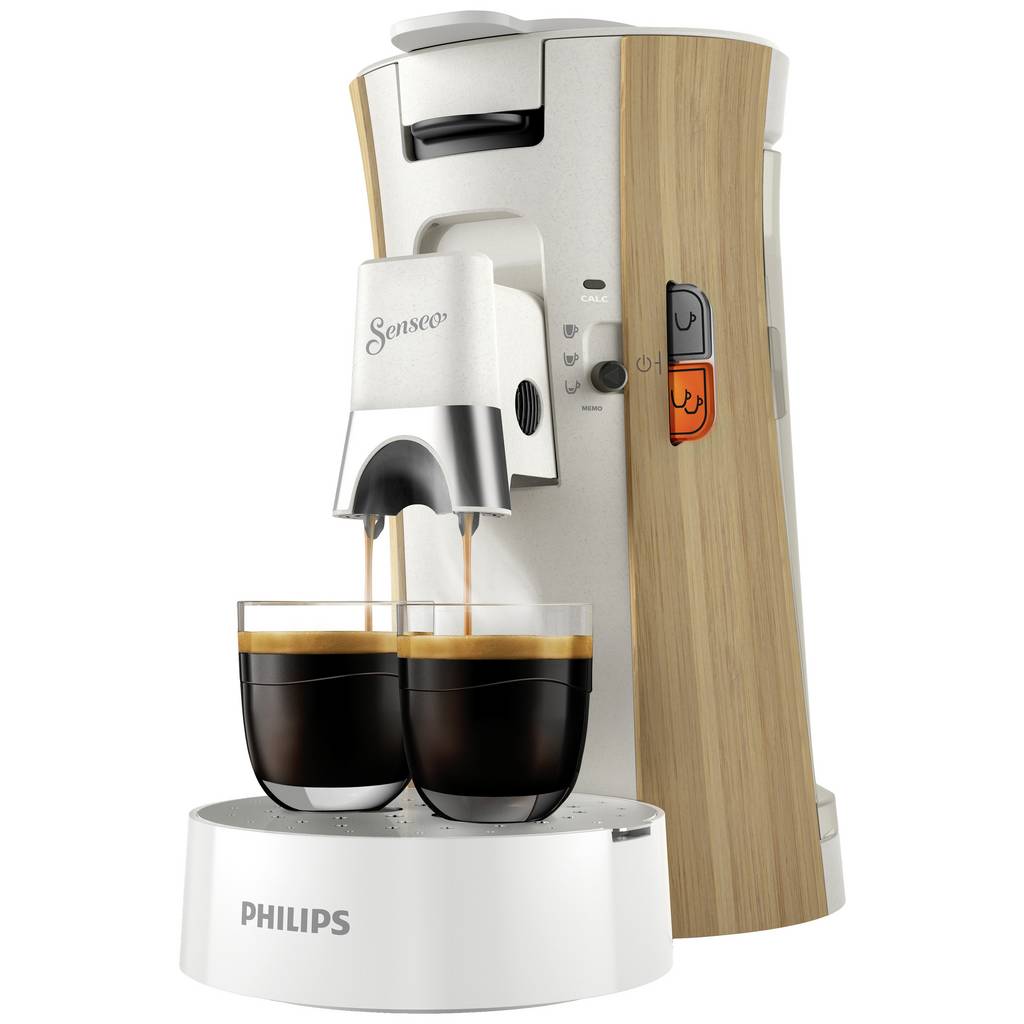 SENSEO® CSA240/05 CSA240/05 Pod coffee machine White, Wood CSA240/05