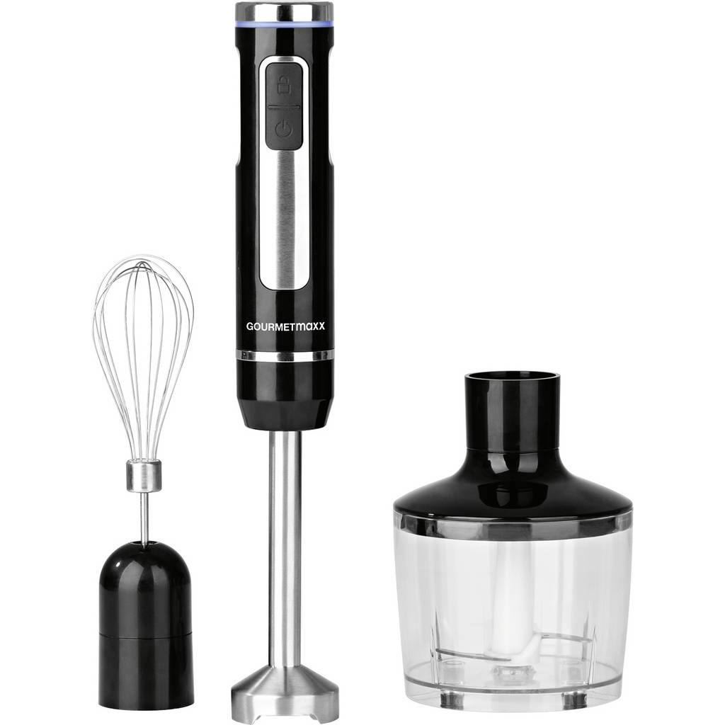 GourmetMaxx Hand-held blender 200 W battery-powered, with blender attachme 14947
