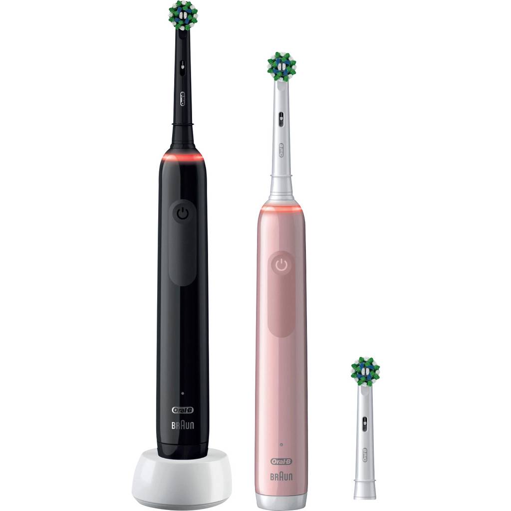 Oral-B Pro3 3900 612626 Bubă de dinți electrică Negru, Roz 612626