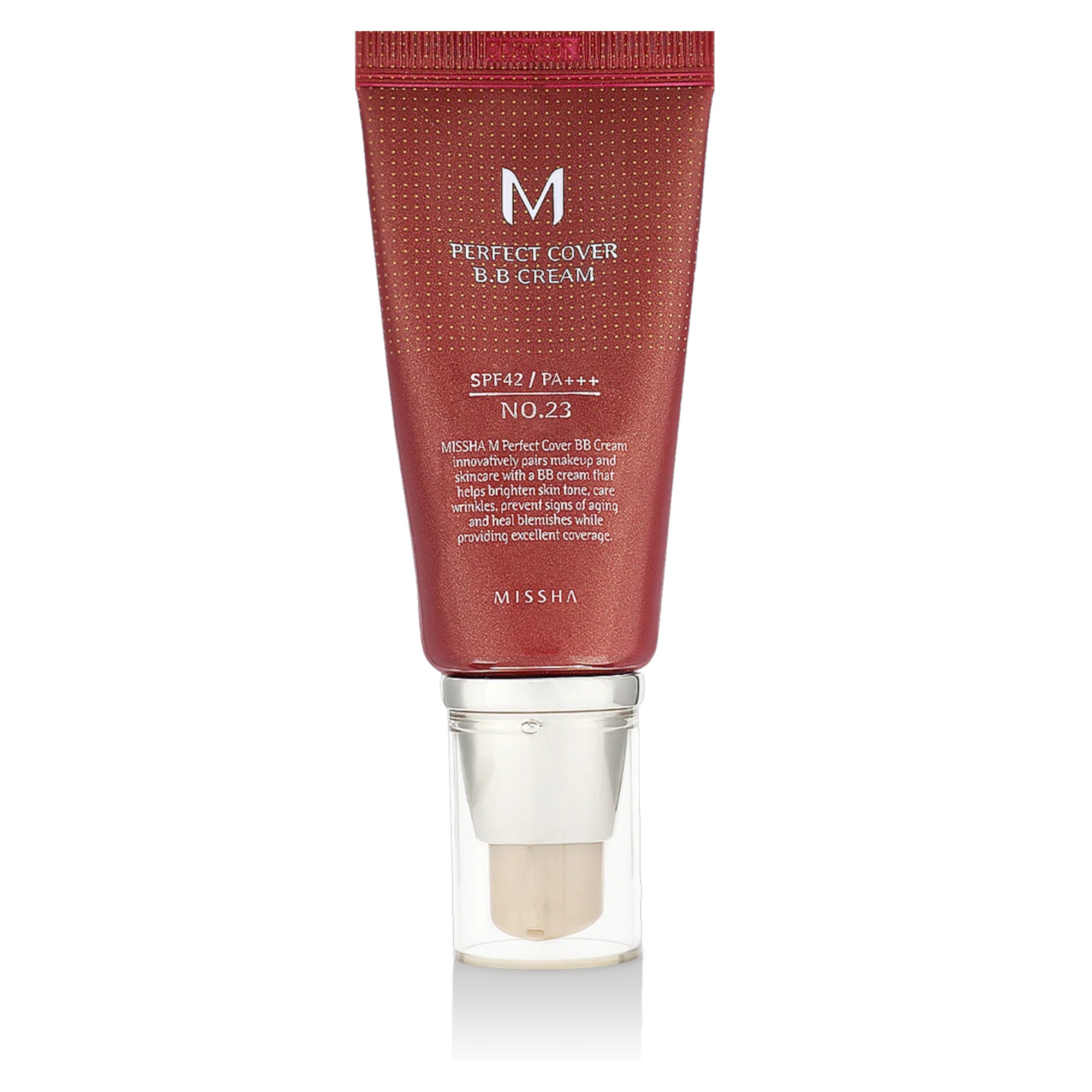 Missha, Perfect Cover, BB Kremi, 23, Doğal Kahverengi, Evet, 50 ml.
