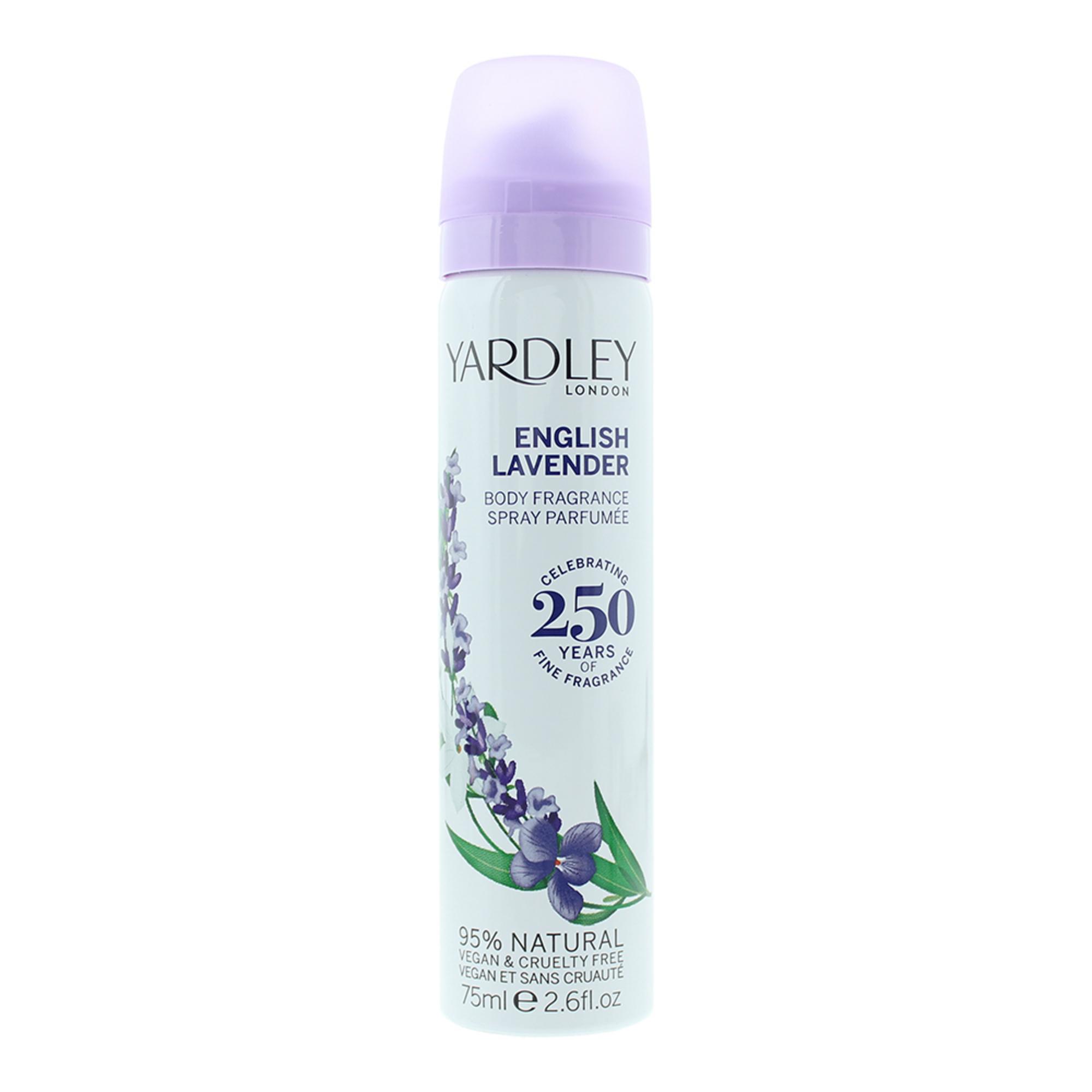 Yardley, Lavandă englezescă, Spray dezinfectant pentru femei, 75 ml.