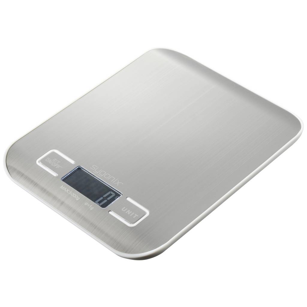 Sygonix Kitchen scales Digital Weight range=5 kg Silver/stainless ste SY-5771534