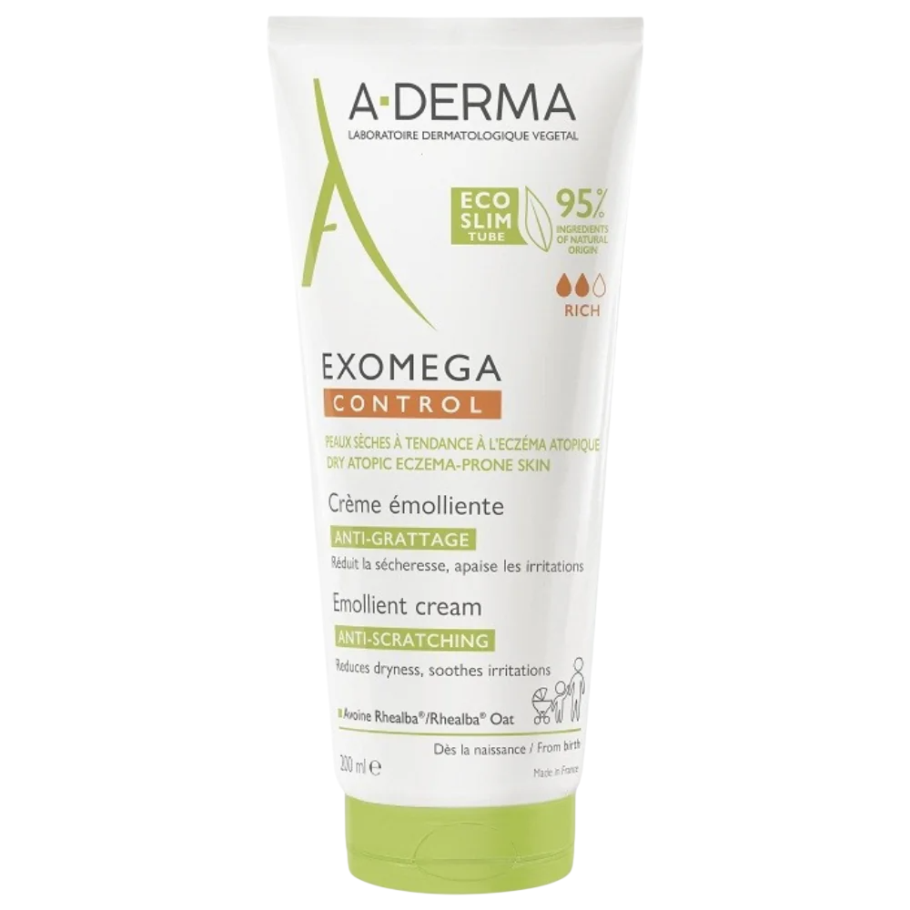 A-Derma, Exomega Control, Emollient, Cream, For Face & Body, 200 ml