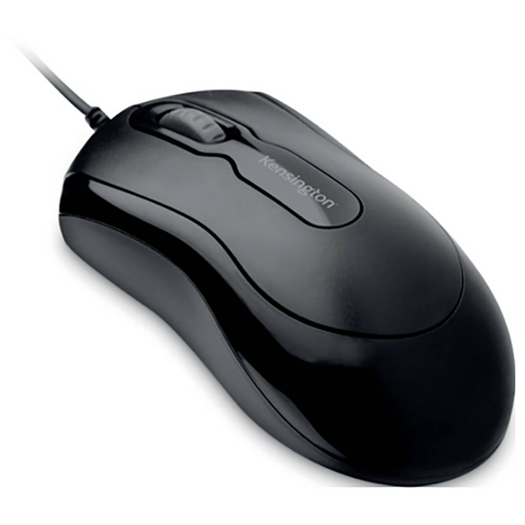 Kensington Mouse Corded Optical Black 3 Buttons 1000 dpi K72480WW