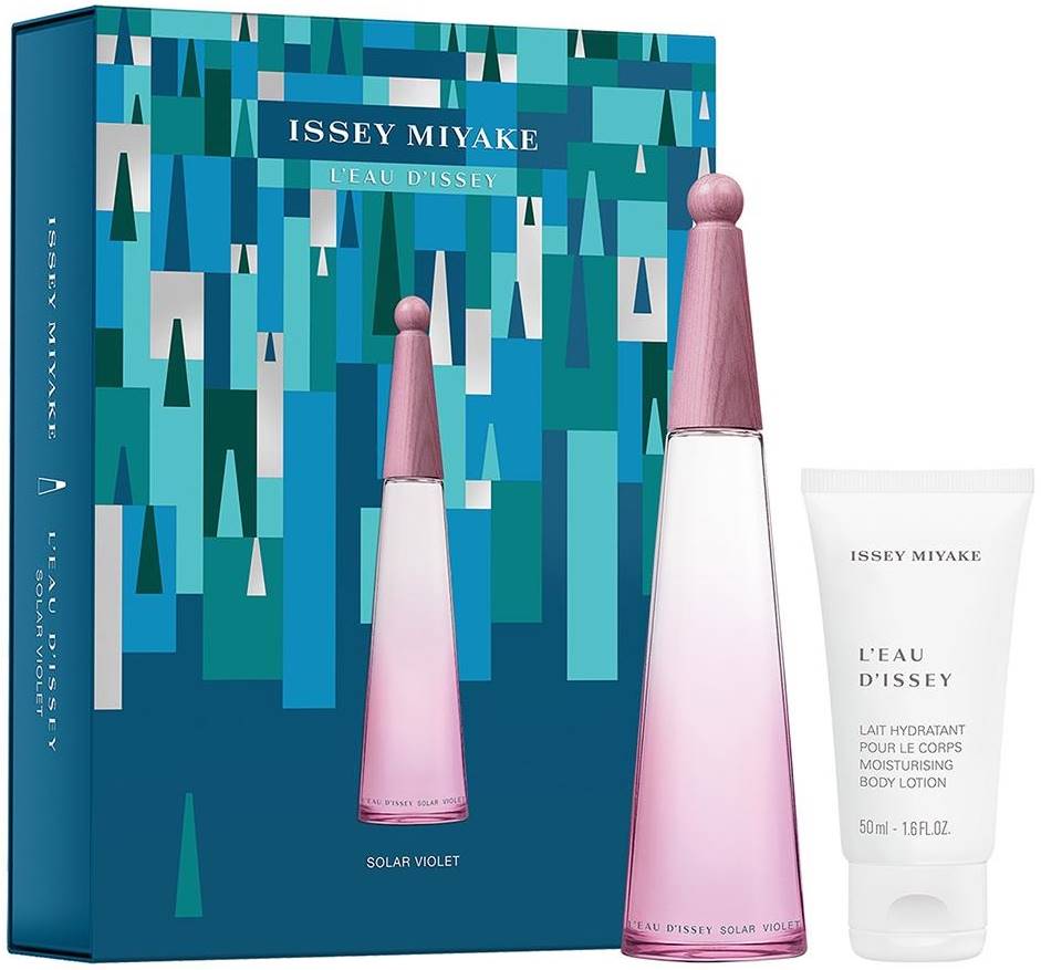 Set Issey Miyake: L'Eau D'Issey Solar Violet, Parfum de Toaletă, Pentru Femei, 50 ml + L'Eau D'Issey Solar Violet, Îngrijire hidratantă, Body Lotion, 50 ml